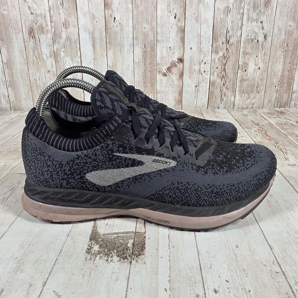 Brooks Bedlam Womens Running Shoes Black Grey Rose Gold 1202721B049 Size 7‎
